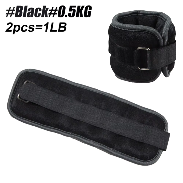 1Pair Adjustable Ankle & Wrist Weights (0.5Kg/1Kg) - Neoprene Leg Arm Straps for Running, Yoga - Strength Training for Women and Men - Image 2