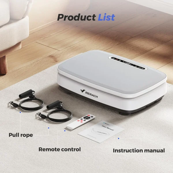 Vibration Plate Exercise Machine with Light Whole Body Workout Power Vibrate Platform - Image 11