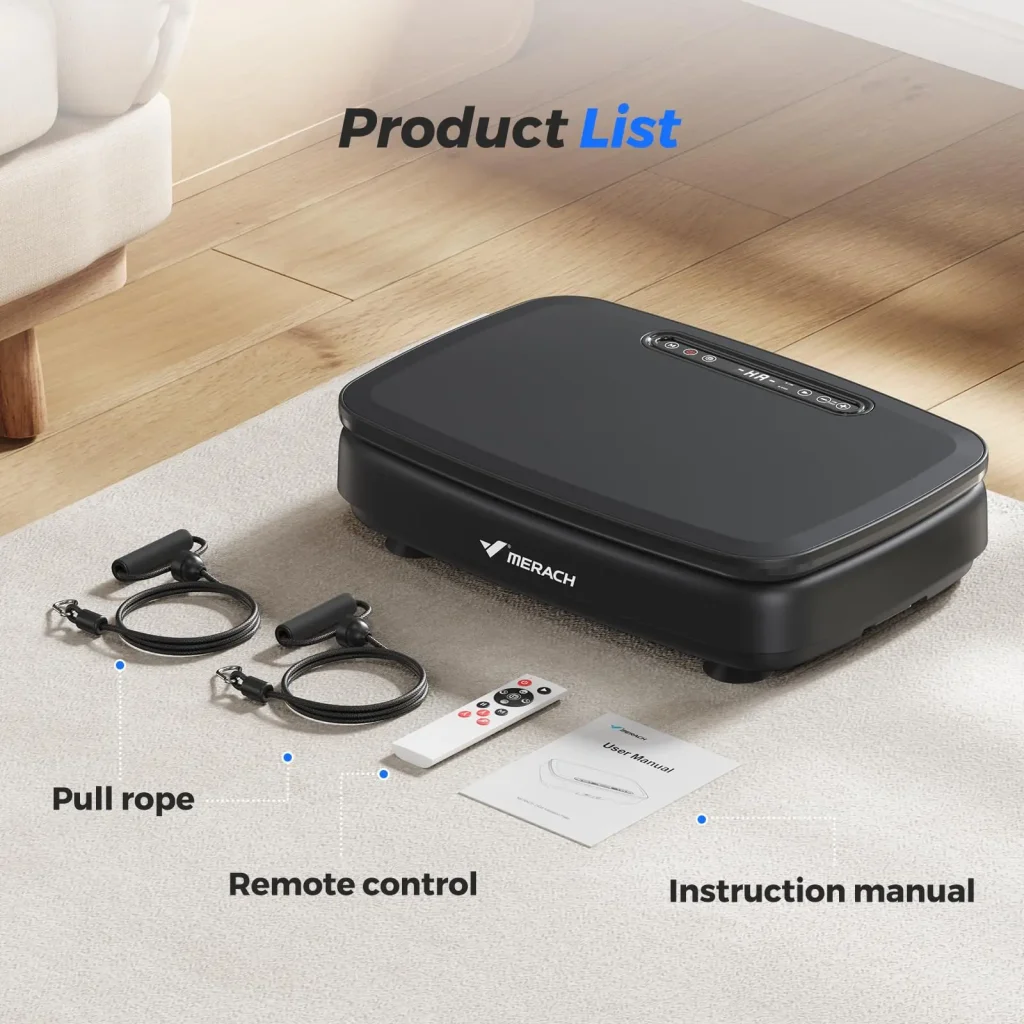 Vibration Plate Exercise Machine with Light Whole Body Workout Power Vibrate Platform