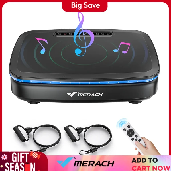 Vibration Plate Exercise Machine with Light Whole Body Workout Power Vibrate Platform - Image 3