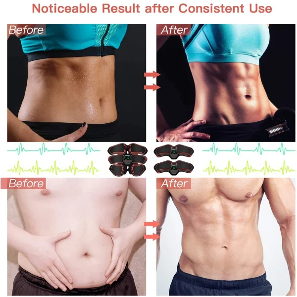 Abs Muscle Stimulator EMS Hip Trainer Electric Abdominal Muscle Toner Rechargeable LCD Display Body Slimming Massage - Image 7