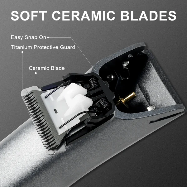 Men's Electric Groin Hair Trimmer - Waterproof Body Groomer with Replaceable Ceramic Blade - Image 4