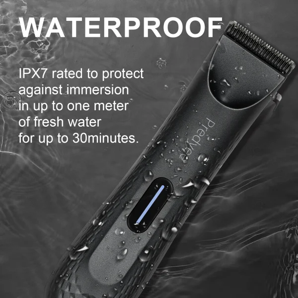 Men's Electric Groin Hair Trimmer - Waterproof Body Groomer with Replaceable Ceramic Blade - Image 5