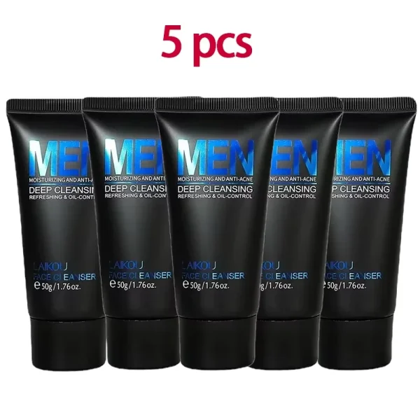 Men Facial Cleanser Face Wash Moisturizing Man Skin Care Oil Control Blackhead Remove Scrub Cosmetics Deep Norishing 50G - Image 10