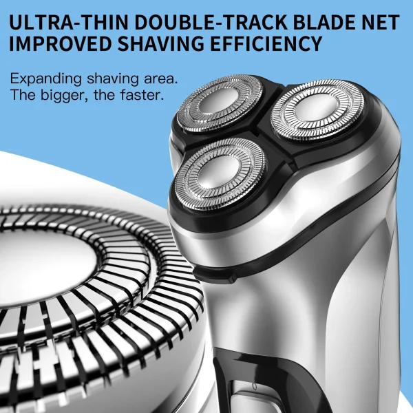 3D Rotary Shaver for Men - USB Rechargeable, Washable, and Effortless Beard Grooming - Image 6