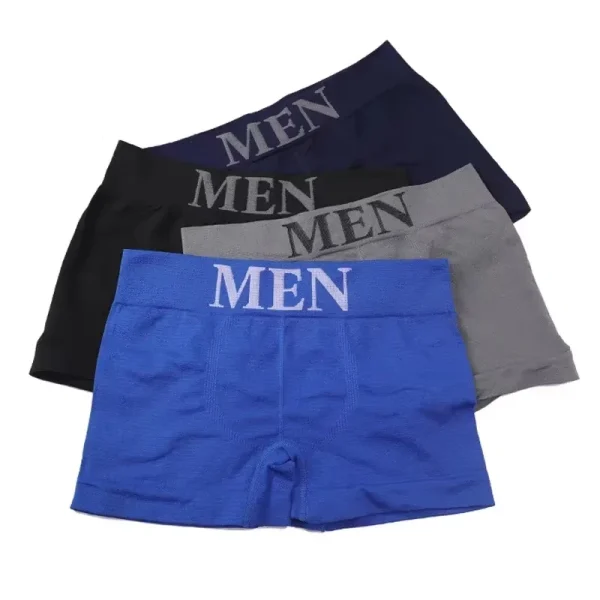 5 Pcs Thin Style Men'S High Elastic Plain Color Comfortable Boxer Briefs Panties Breathable Pantyhose - Image 5