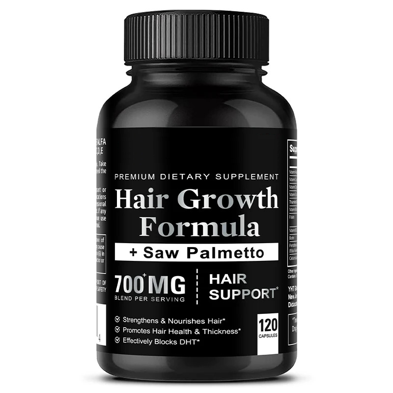 Hair Loss Supplements for Men & Women with Biotin - Saw Palmetto Supplements for Healthy and Strong Hair - Promotes Hair Growth