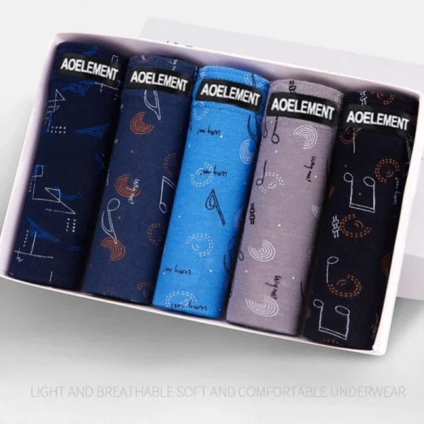Ultimate Comfort 5-Pack Men's Cotton Briefs - Breathable & Plus Size Underwear for Summer - Image 4