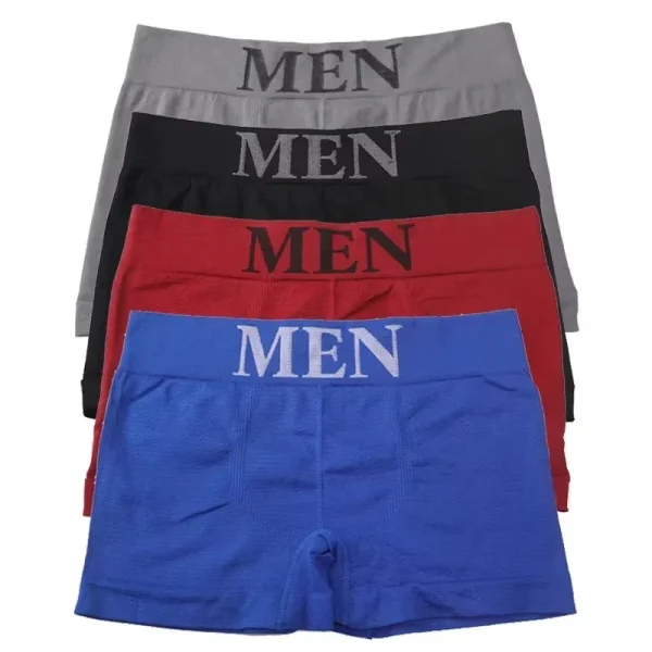 5 Pcs Thin Style Men'S High Elastic Plain Color Comfortable Boxer Briefs Panties Breathable Pantyhose - Image 8