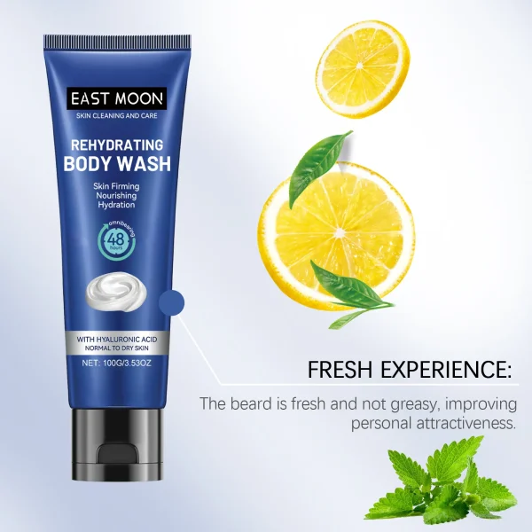 Revitalizing Hyaluronic Men's Shower Gel - Long-Lasting Fragrance, Deep Moisturization & Exfoliation for Refreshing Skin - Image 6