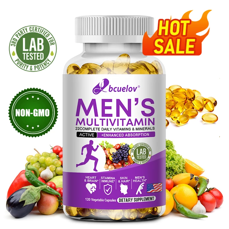 Men's Daily Multivitamin - 22 Essential Vitamins & Minerals for Boosted Immunity, Energy, Digestion, Skin Health, and Overall Wellness