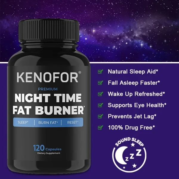Night Time Fat Burner Supplement to Reduce Belly Fat - Helps Metabolic Cleansing, Sleep Aid Appetite Suppressant & Fat Burner - Image 7
