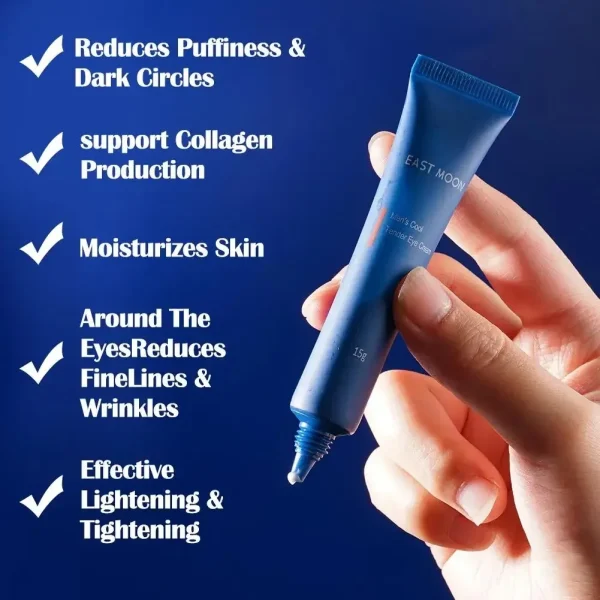 Men Eye Cream Hyaluronate Cool Eye Gel Moisturizing under Eye Cream for Dark Circles Puffiness Fine Lines Eye Care - Image 3
