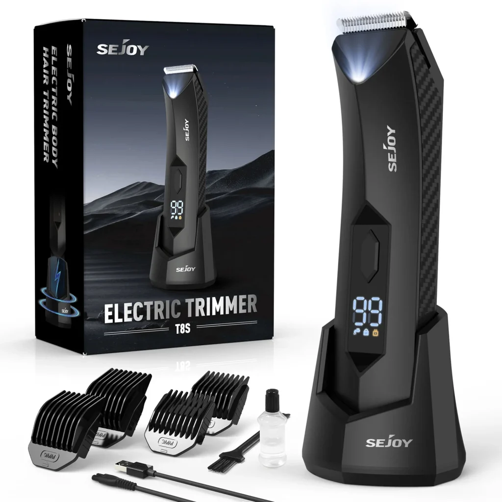 6-in-1 Versatile Body Hair Trimmer Kit for Men & Women - Electric Beard Shaver, Nose Hair Trimmer, Eyebrow Razor, Portable & Waterproof IPX5