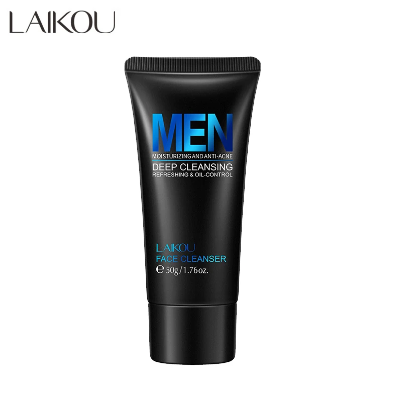 Men Facial Cleanser Face Wash Moisturizing Man Skin Care Oil Control Blackhead Remove Scrub Cosmetics Deep Norishing 50G