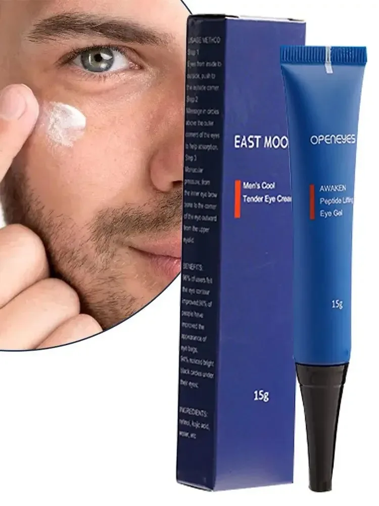 Men Eye Cream Hyaluronate Cool Eye Gel Moisturizing under Eye Cream for Dark Circles Puffiness Fine Lines Eye Care