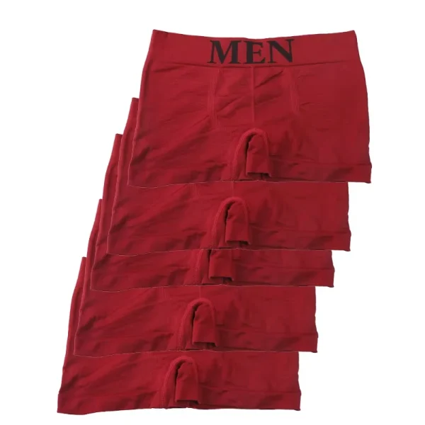 5 Pcs Thin Style Men'S High Elastic Plain Color Comfortable Boxer Briefs Panties Breathable Pantyhose - Image 10