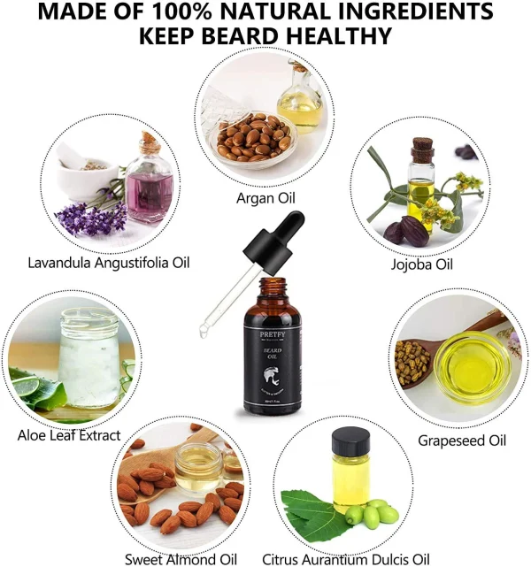 Ultimate 10-in-1 Beard Growth Kit: Oil, Balm, Conditioner, Shampoo, Roller & Comb - Perfect Gift for Men! - Image 6