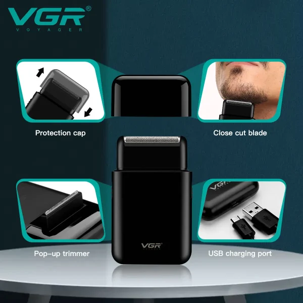 Mini Single Blade Cordless Beard Trimmer Razor Rechargeable Foil Electric Face Body Shaver for Men - Image 5