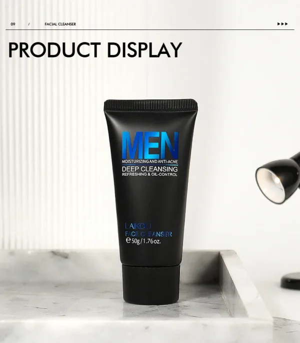 Men Facial Cleanser Face Wash Moisturizing Man Skin Care Oil Control Blackhead Remove Scrub Cosmetics Deep Norishing 50G - Image 6