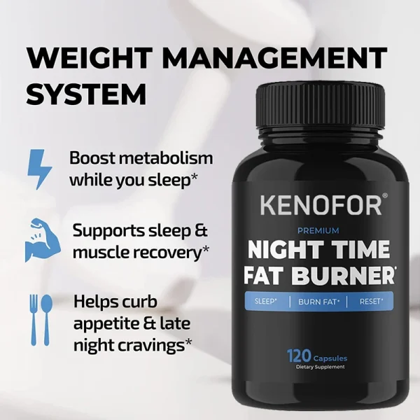 Night Time Fat Burner Supplement to Reduce Belly Fat - Helps Metabolic Cleansing, Sleep Aid Appetite Suppressant & Fat Burner - Image 5